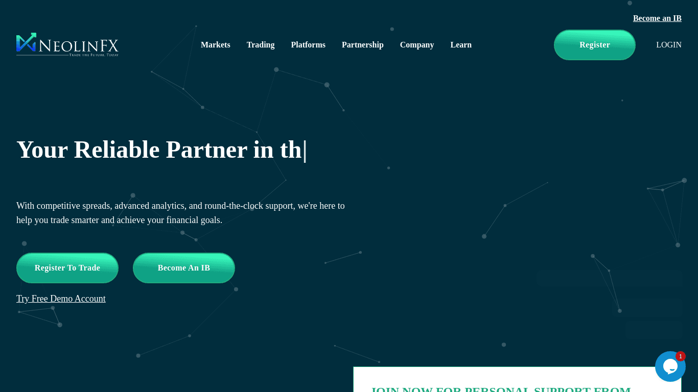 Capture of neolinfx.com