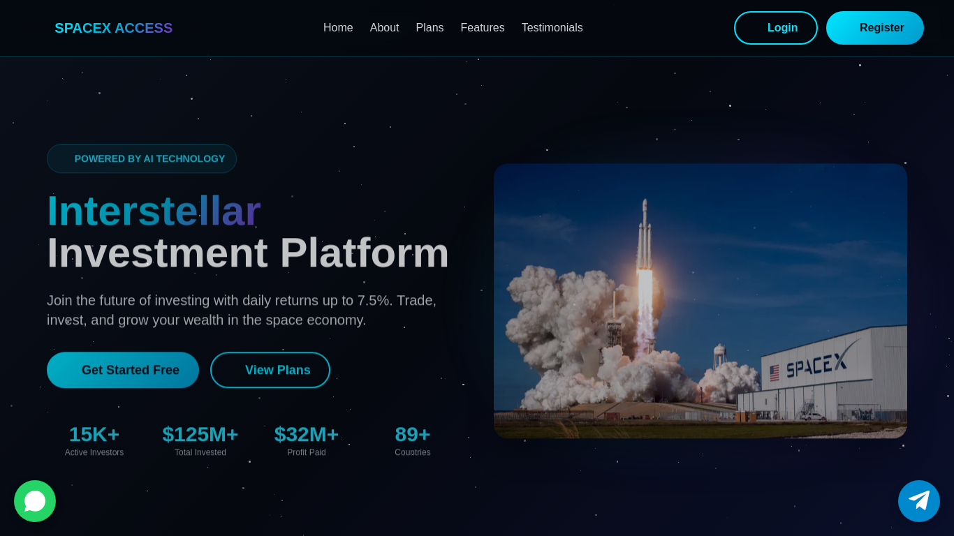 Archived capture of spacexaccess.co, a website assessed as fraudulent.