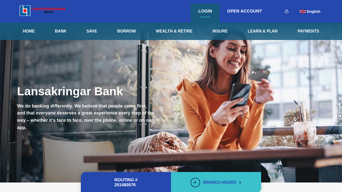 Archived capture of thelansbankse.com, a website assessed as fraudulent.